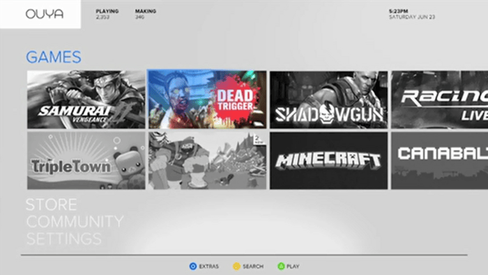 ouya homescreen ouya homescreen